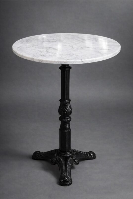 MESA CON TABLERO SIMIL MÁRMOL CARRARA – EXCLUSIVO SOLRED