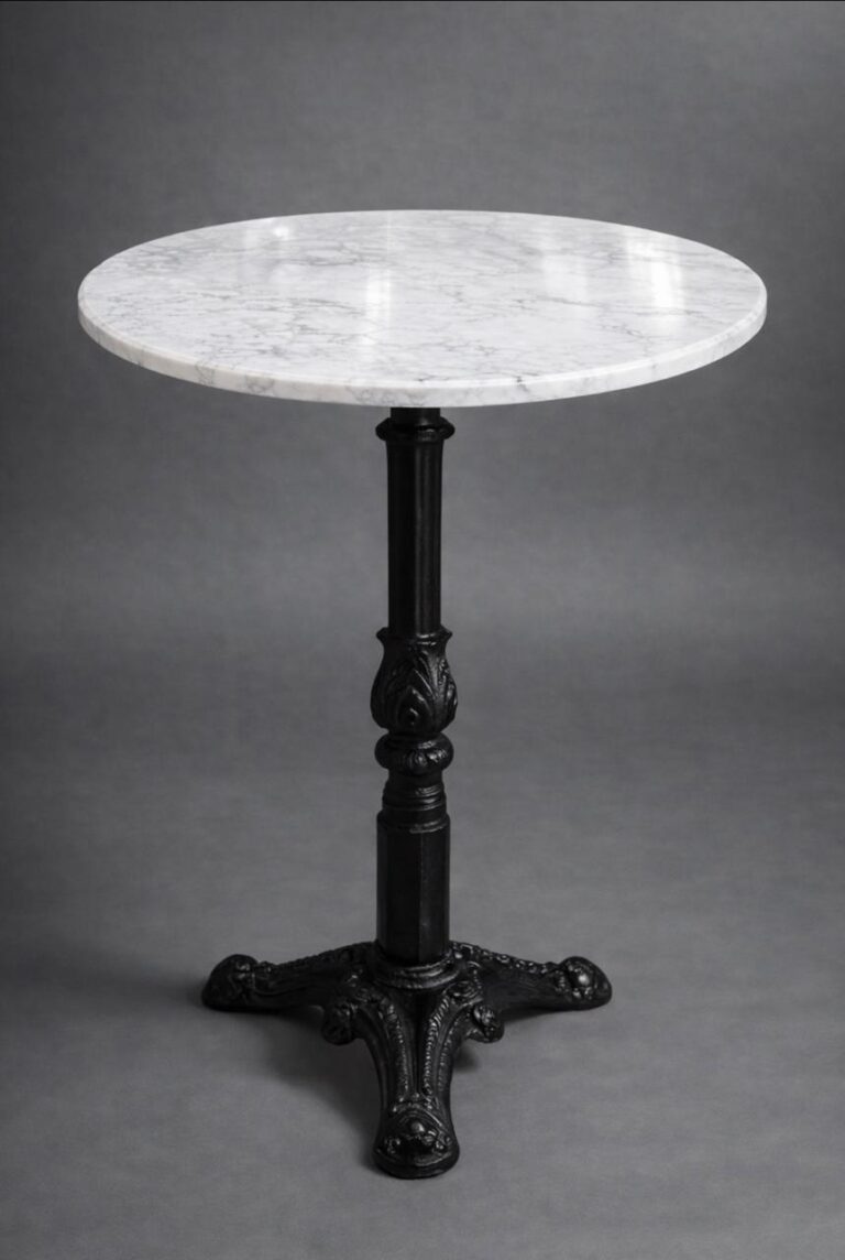 MESA CON TABLERO SIMIL MÁRMOL CARRARA – EXCLUSIVO SOLRED