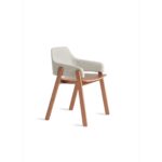 Silla tapizada asiento de madera solred