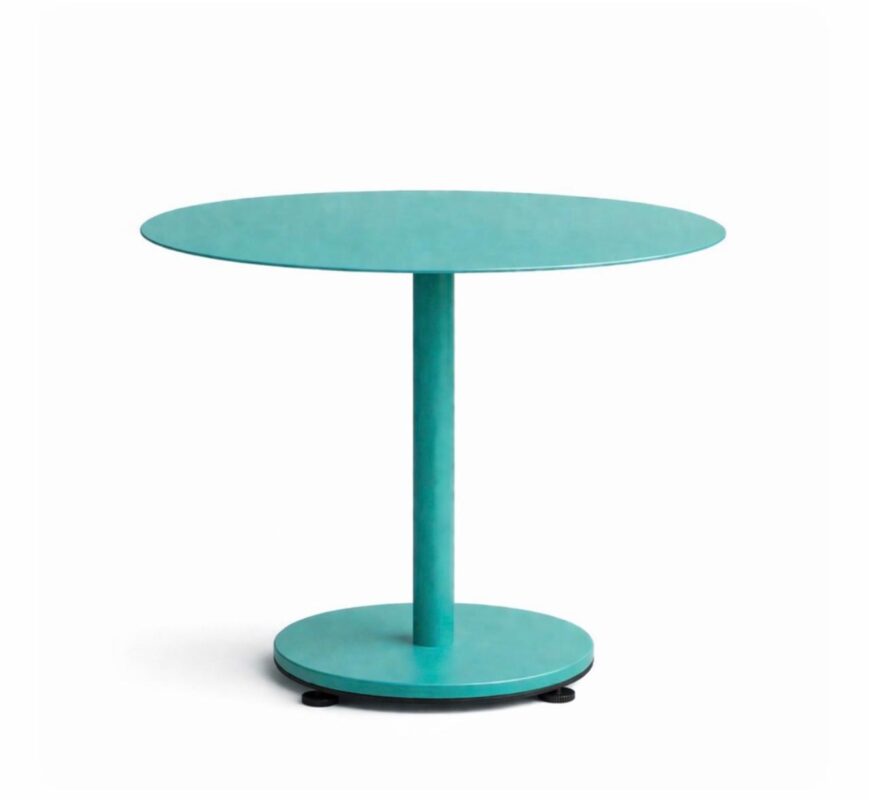 MESA LÍNEA COLOR OUTDOOR – SOLRED -Pie redondo-